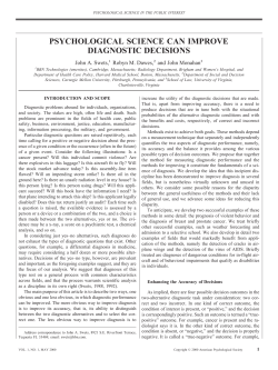 Psychological science can improve diagnostic decisions