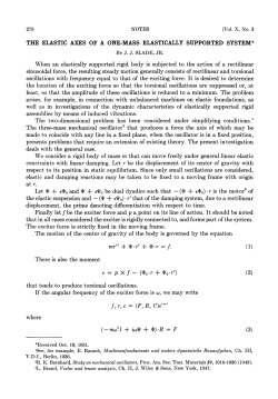 the elastic axes of a one-mass elastically supported system