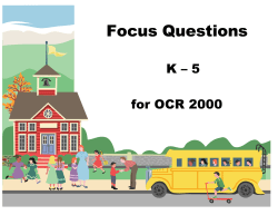 Focus Questions - Chase Street Elementary