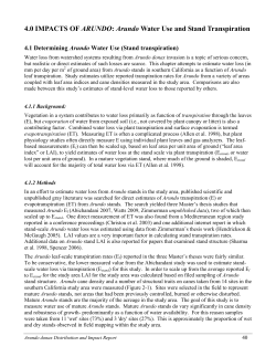 Arundo Water Use and Stand Transpiration - Cal-IPC