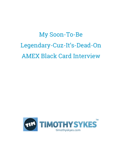 My Soon-To-Be Legendary-Cuz-It`s-Dead-On AMEX