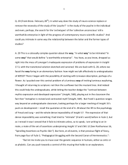 Q. 29 (Frank Braio. February 28th). In what way does the study of