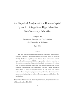 An Empirical Analysis of the Human Capital Dynamic Linkage from