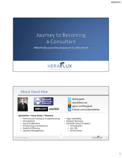 4/8/2015 1 @kleegeek davidklee.net gplus.to/kleegeek linked.com/a