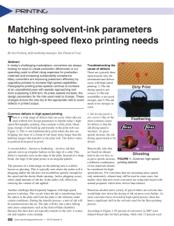 Matching solvent-ink parameters to high-speed flexo