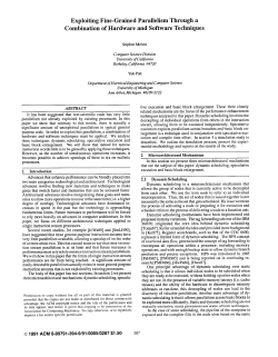 Exploiting Fine-Grained Parallelism Through a Combination of