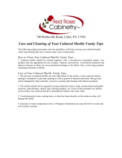 Care and Cleaning of Your Cultured Marble Vanity Tops
