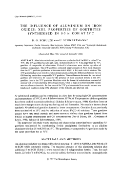 the influence of aluminium on iron oxides: xiii
