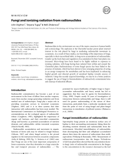 Fungi and ionizing radiation from radionuclides