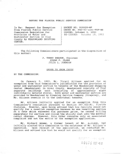 I 0 ~ 7 -j CCT -5 - Florida Public Service Commission