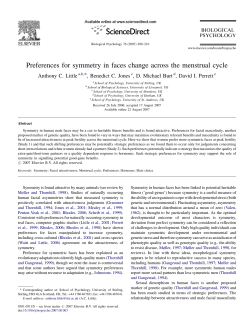 Preferences for symmetry in faces change across the menstrual cycle