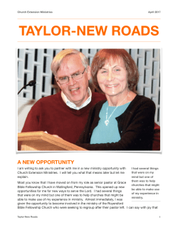 taylor-new roads - Church Extension Ministries