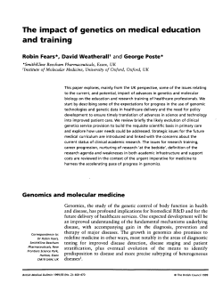 The impact of genetics on medical education and