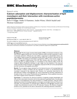 Calcium adsorption and displacement: characterization of lipid