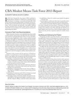 CBA Modest Means Task Force 2013 Report