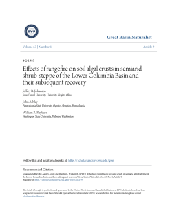 Effects of rangefire on soil algal crusts in semiarid shrub