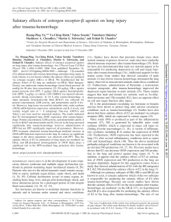 Salutary effects of estrogen receptor- agonist on lung - AJP-Lung