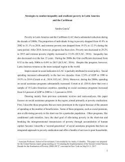 Strategies to combat inequality and eradicate poverty in Latin