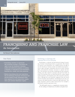 Franchising and Franchise Law: An Introduction
