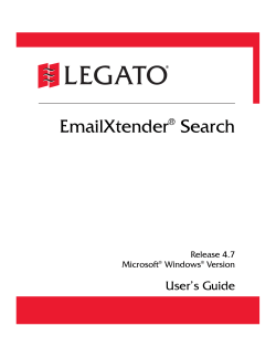 EmailXtender Search User`s Guide