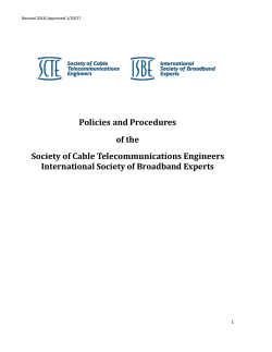 Policies and Procedures