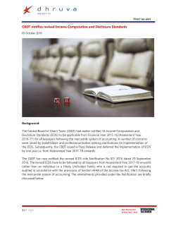 Direct Tax Alert - Dhruva Advisors