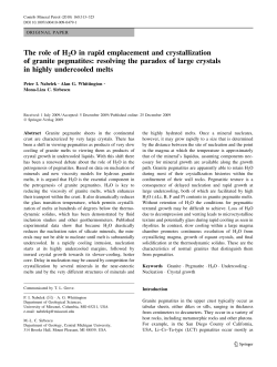 The role of H2O in rapid emplacement and crystallization of granite