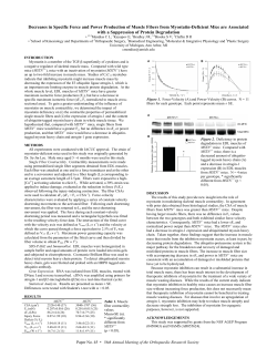 Decreases in Specific Force and Power Production of Muscle Fibers