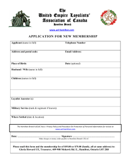 United Empire Loyalists` Association of Canada