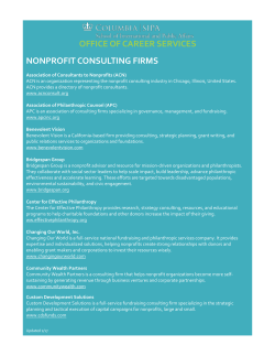 office of career services nonprofit consulting firms