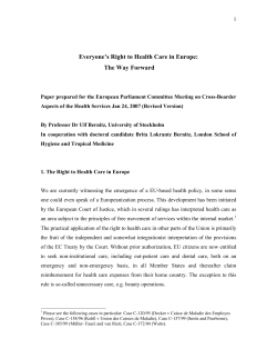 Health care and Europeanization
