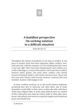 A buddhist perspective On seeking solution to a difficult