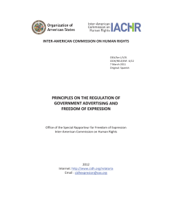 principles on the regulation of government advertising and freedom