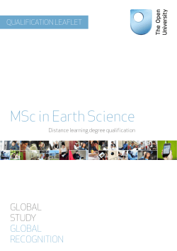 MSc in Earth Science - The Open University