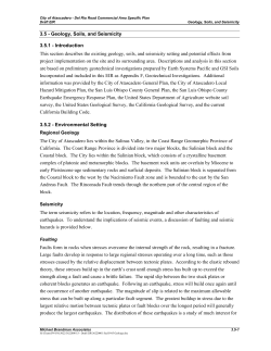Geology, Soils, and Seismicity 3.5.1