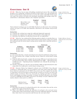 Exercises: Set B