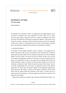 Aesthetics of Fake