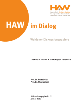 The Role of the IMF in the European Debt Crisis