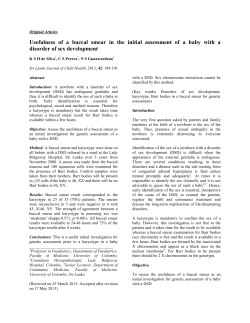Usefulness of a buccal smear in the initial assessment of a baby with