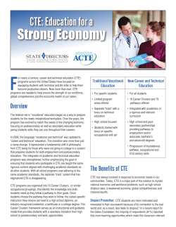 CTE for a Strong Economy