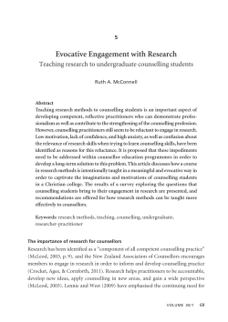 Evocative Engagement with Research Teaching research to