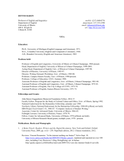 DENNIS BARON Professor of English and linguistics mobile: (217