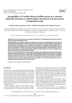 Susceptibility of Candida albicans biofilms grown in a constant