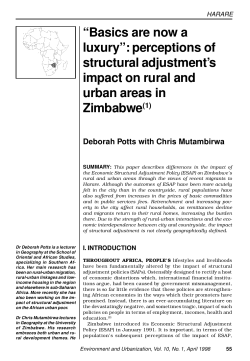 "Basics are now a luxury": perceptions of structural
