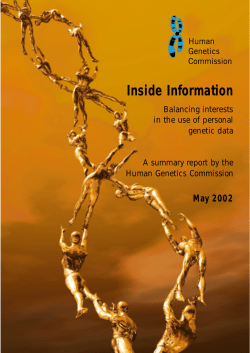 Inside Information, Balancing interests in the use of personal genetic