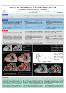 Defining and Measuring Cortical Thickness: Histology and MRI