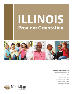 MERIDIAN HEALTH PLAN 333 South Wabash Avenue Suite 2900