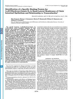 Identification of a Specific Binding Protein for la,25