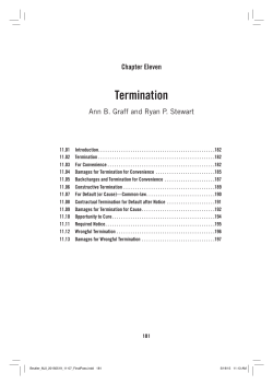 chapter 11: termination - American Bar Association