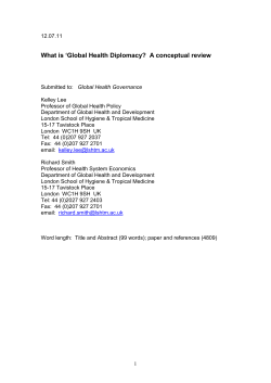 Global Health Diplomacy Network